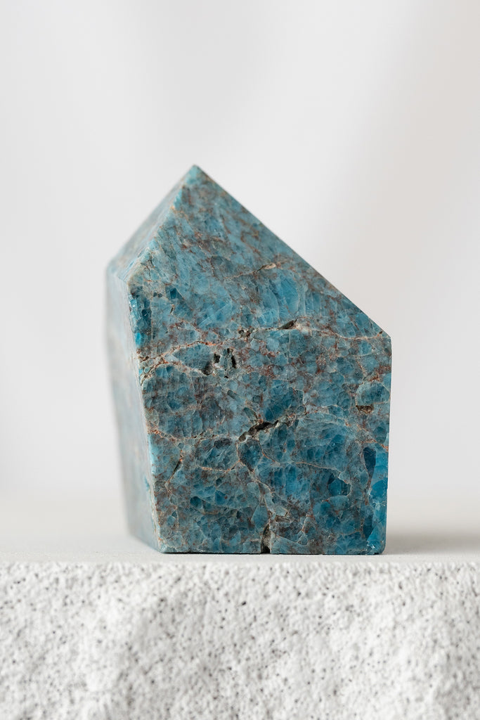 blue apatite chunky point