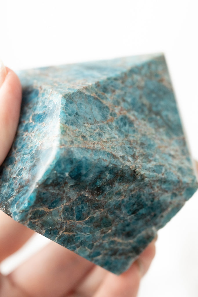 blue apatite chunky point