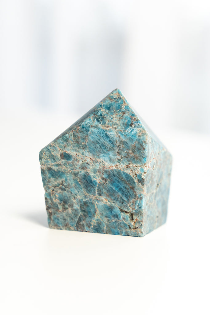 blue apatite chunky point