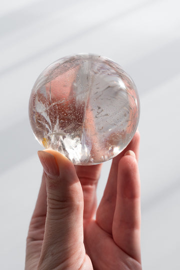 included clear quartz sphere