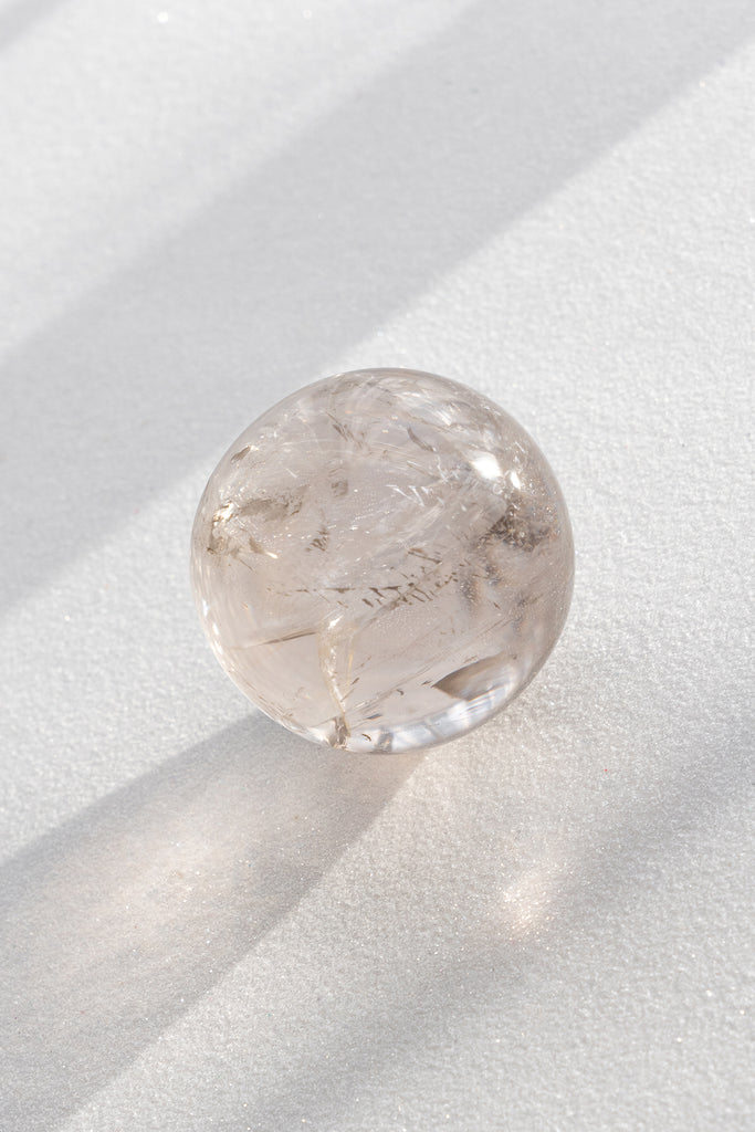 included clear quartz sphere