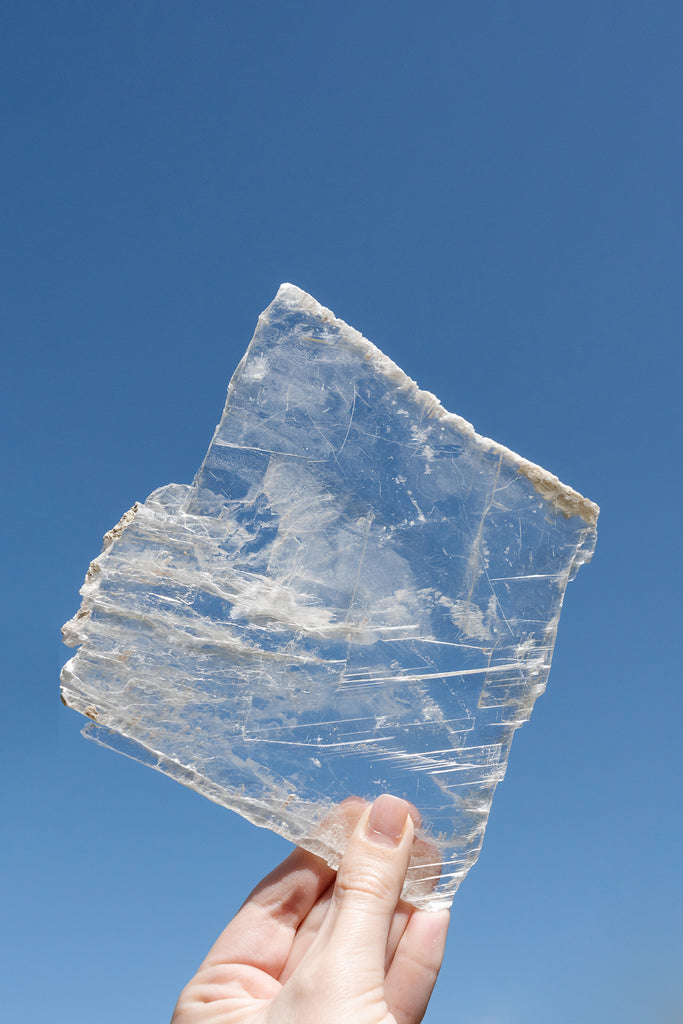 selenite window charging plate crystal