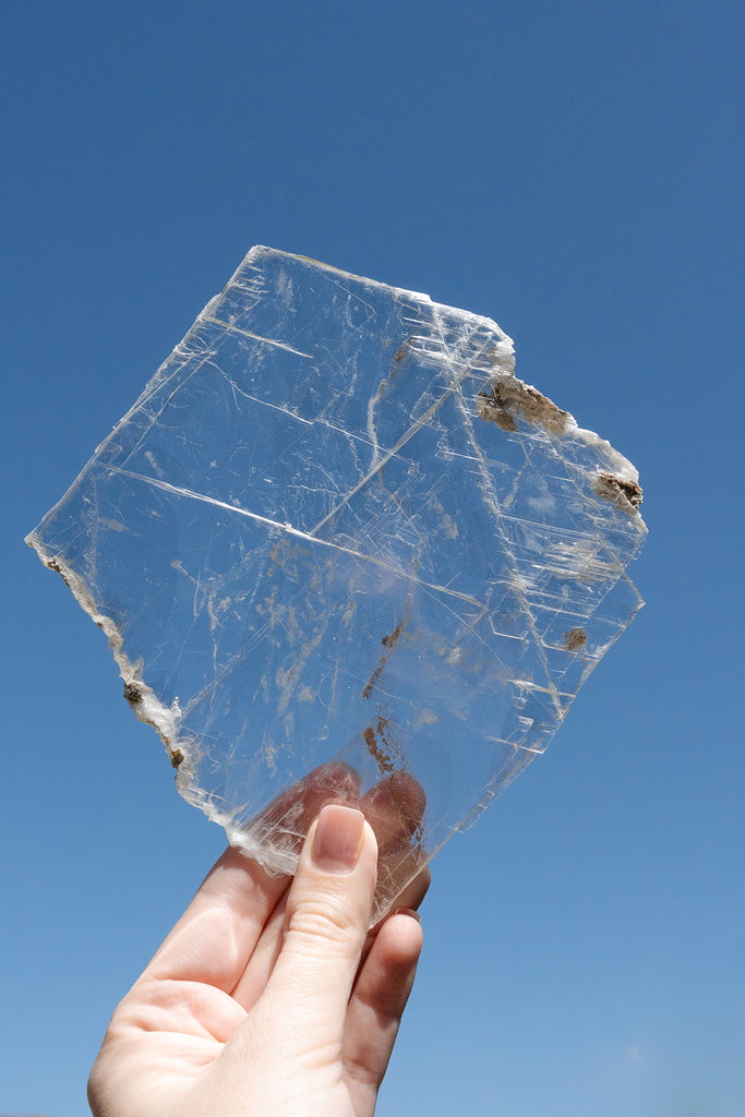 selenite window charging plate crystal