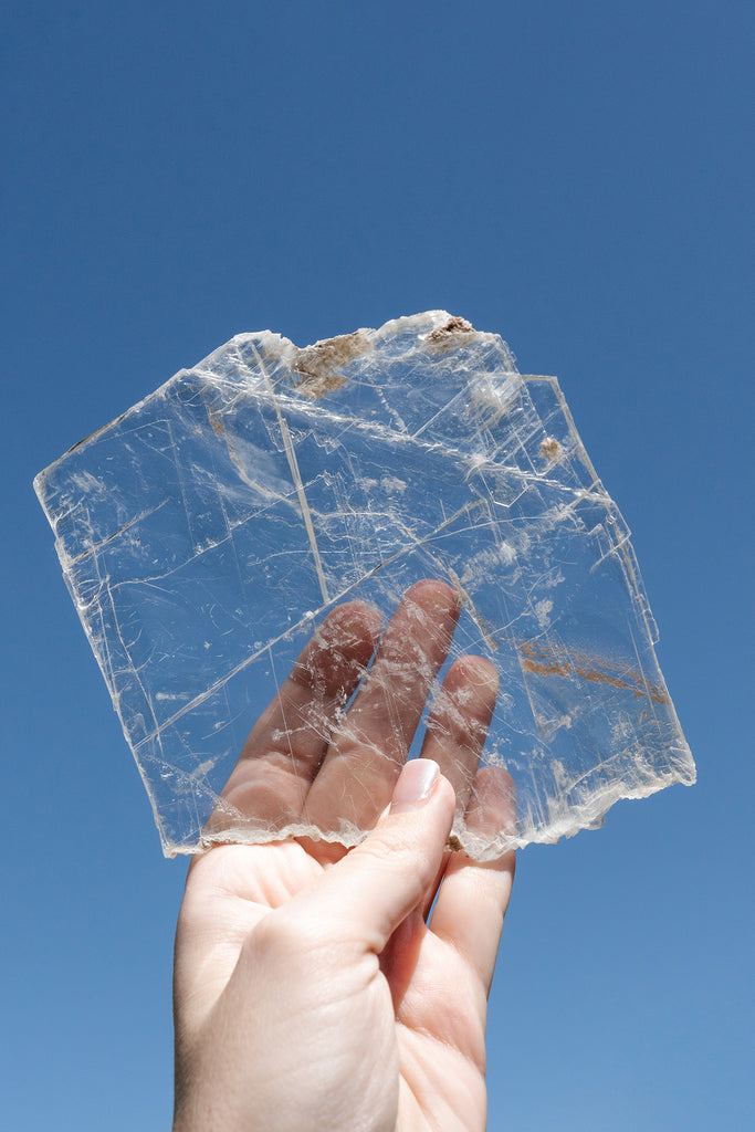 selenite window charging plate crystal