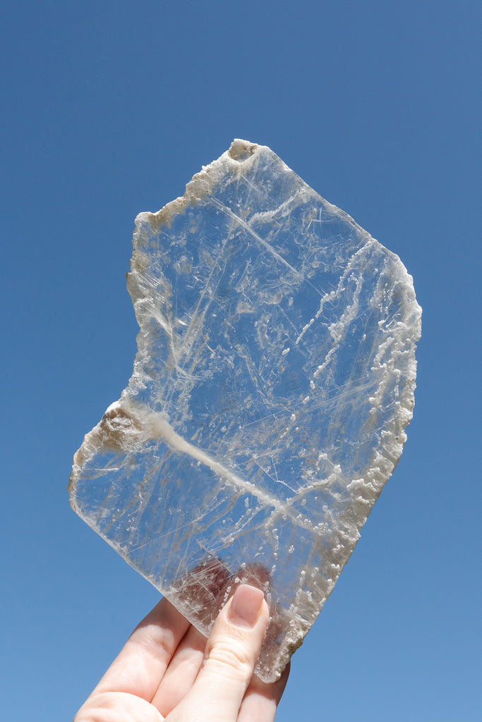 selenite window charging plate crystal