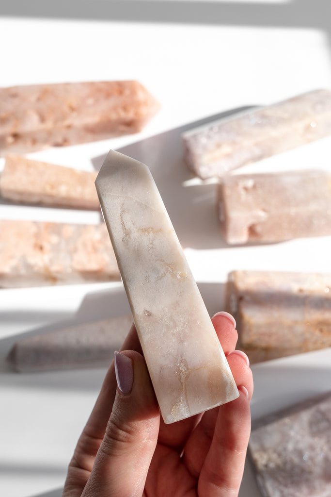 pink amethyst obelisk