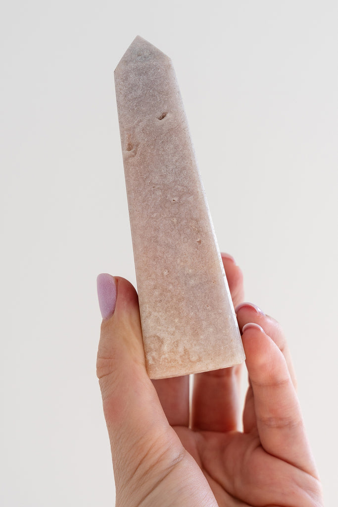 pink amethyst obelisk