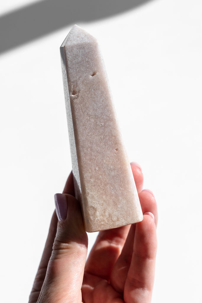 pink amethyst obelisk