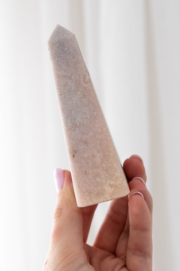 pink amethyst obelisk