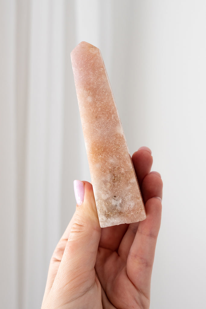 pink amethyst obelisk