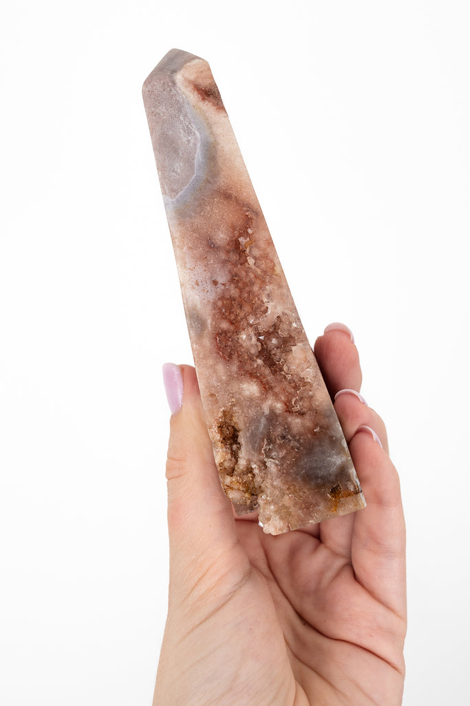 pink amethyst obelisk