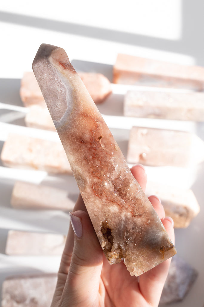 pink amethyst obelisk