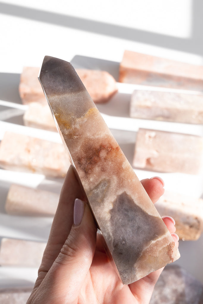 pink amethyst obelisk