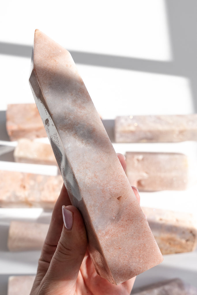 pink amethyst obelisk