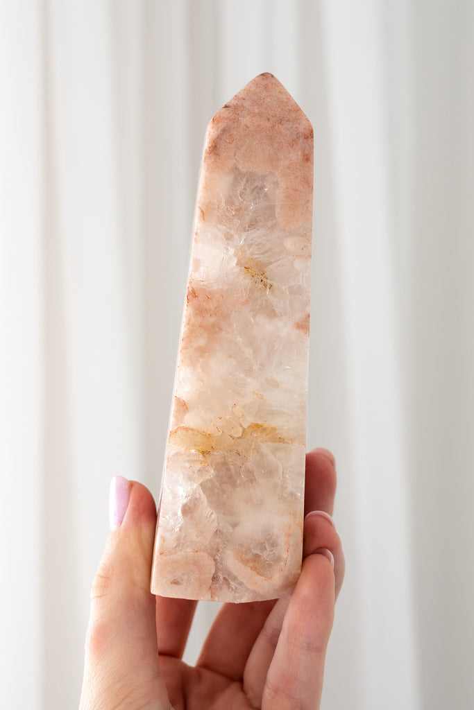 pink amethyst obelisk