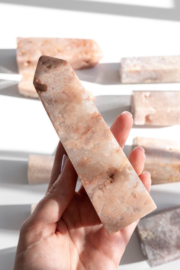 pink amethyst obelisk