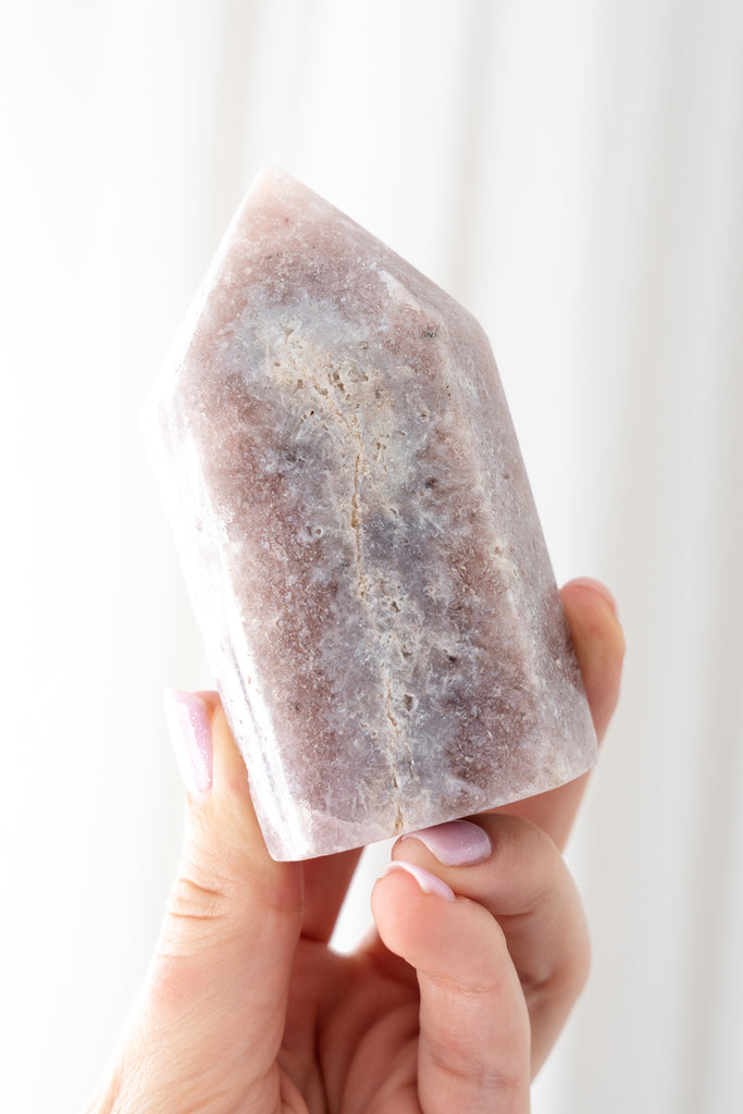 pink amethyst druzy point 