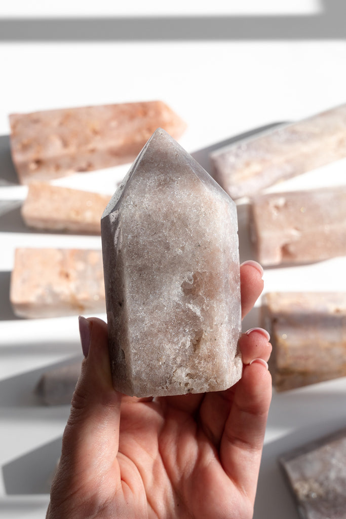 pink amethyst druzy point 