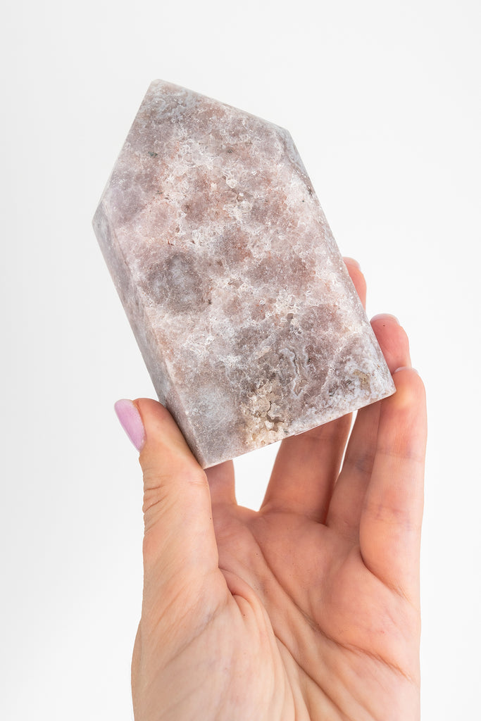 pink amethyst druzy point