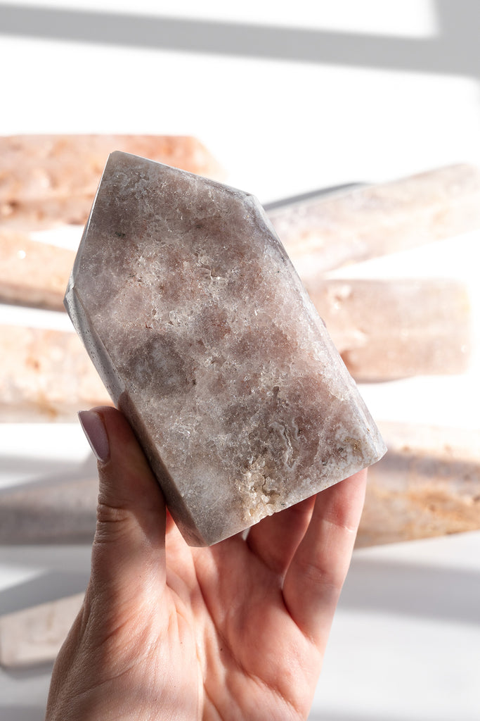 pink amethyst druzy point