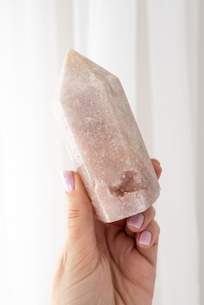 pink amethyst druzy point