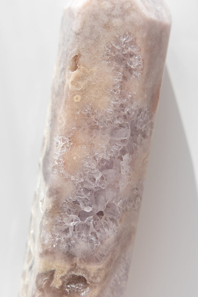 pink amethyst druzy point