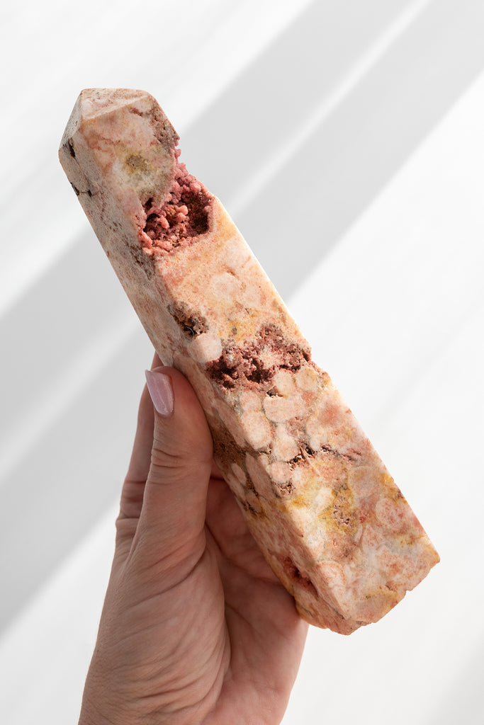 pink amethyst obelisk