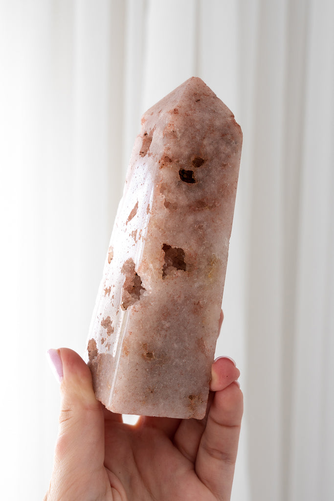 pink amethyst obelisk