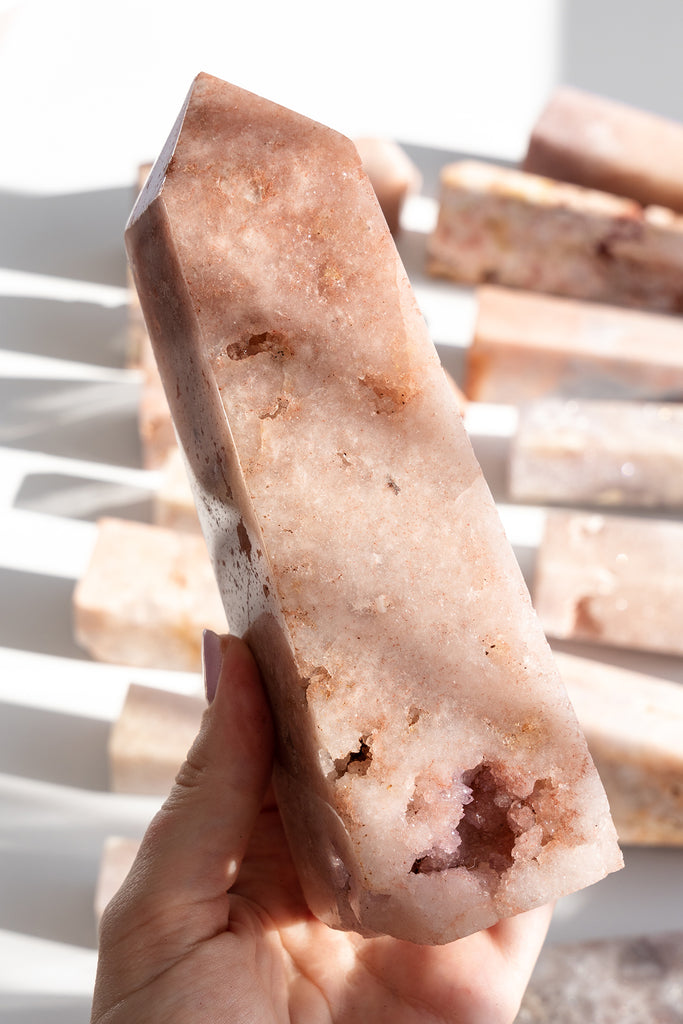 pink amethyst obelisk