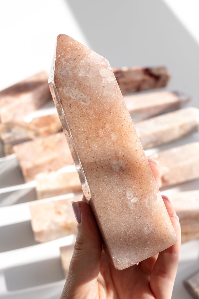 pink amethyst obelisk