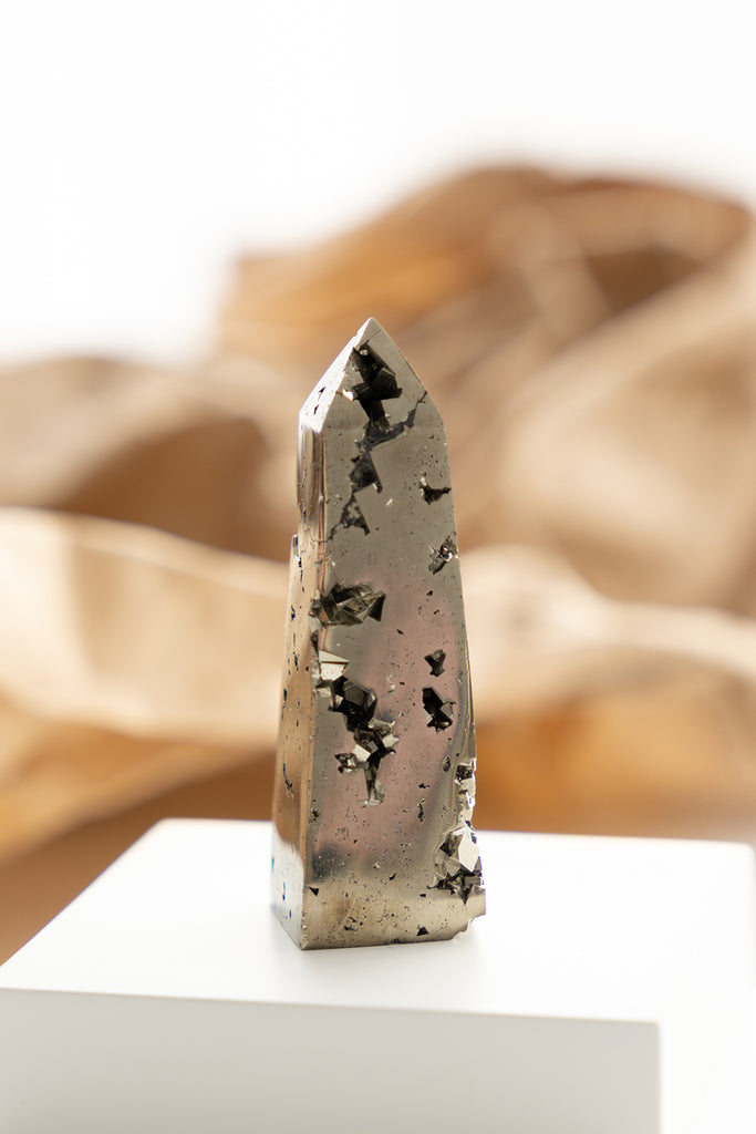 pyrite obelisk point polished aaa grade