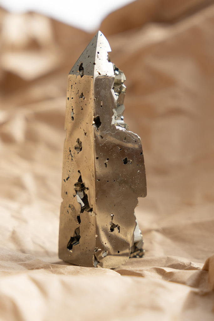 pyrite obelisk point polished aaa grade