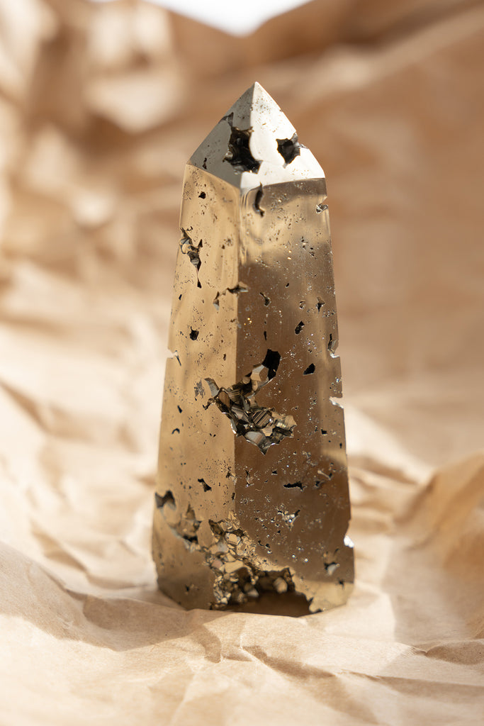 pyrite obelisk point polished aaa grade