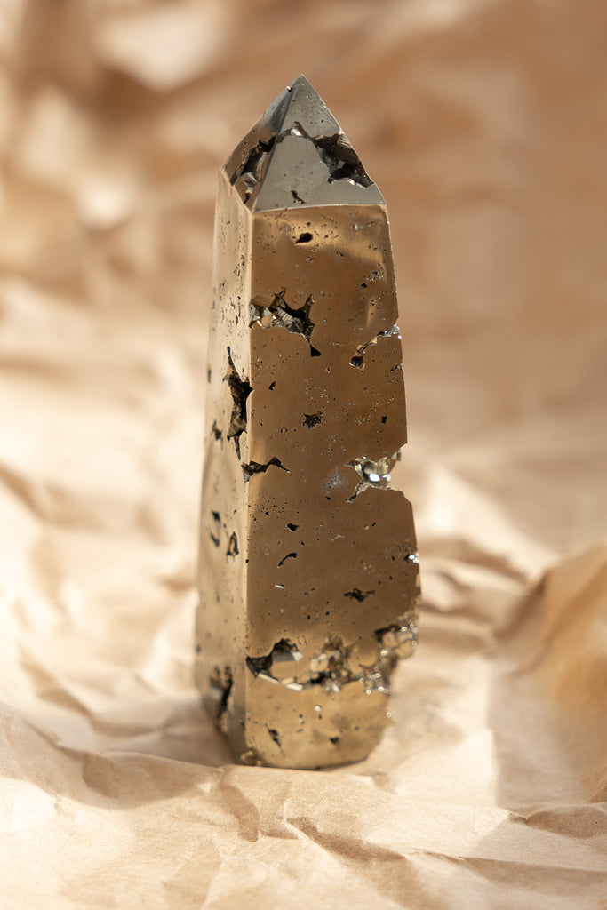 pyrite obelisk point polished aaa grade