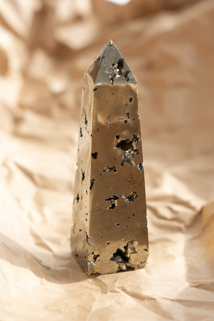 pyrite obelisk point polished aaa grade