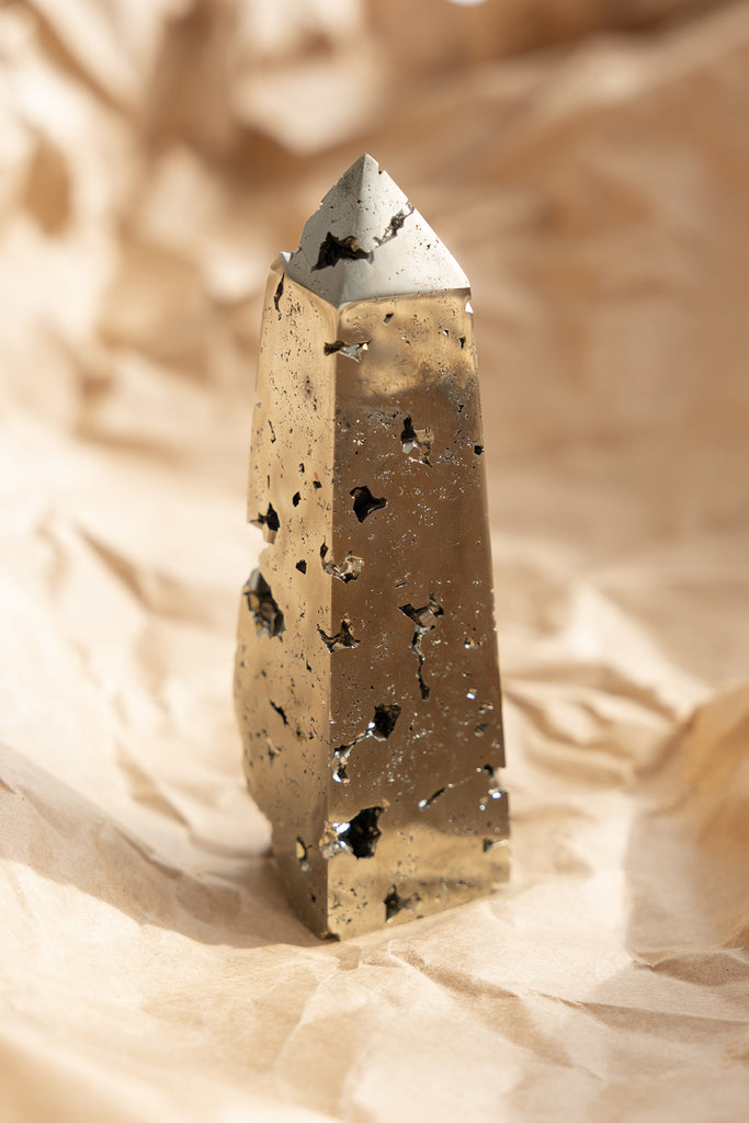 pyrite obelisk point polished aaa grade