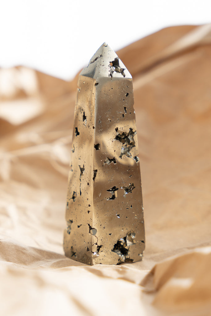 pyrite obelisk point polished aaa grade