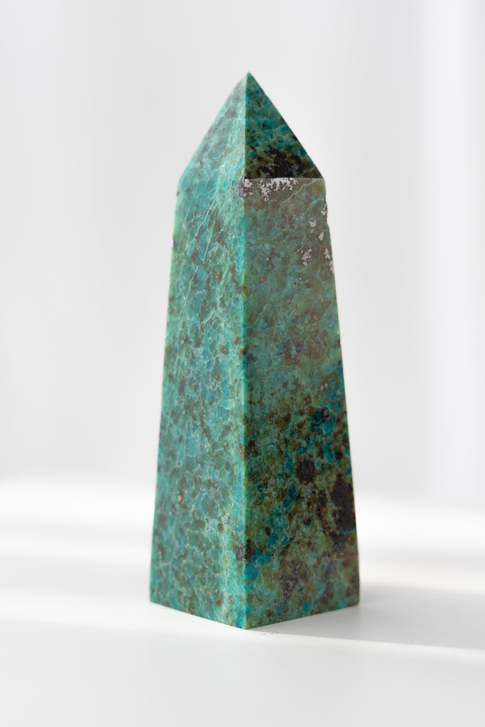 chrysocolla point crystal