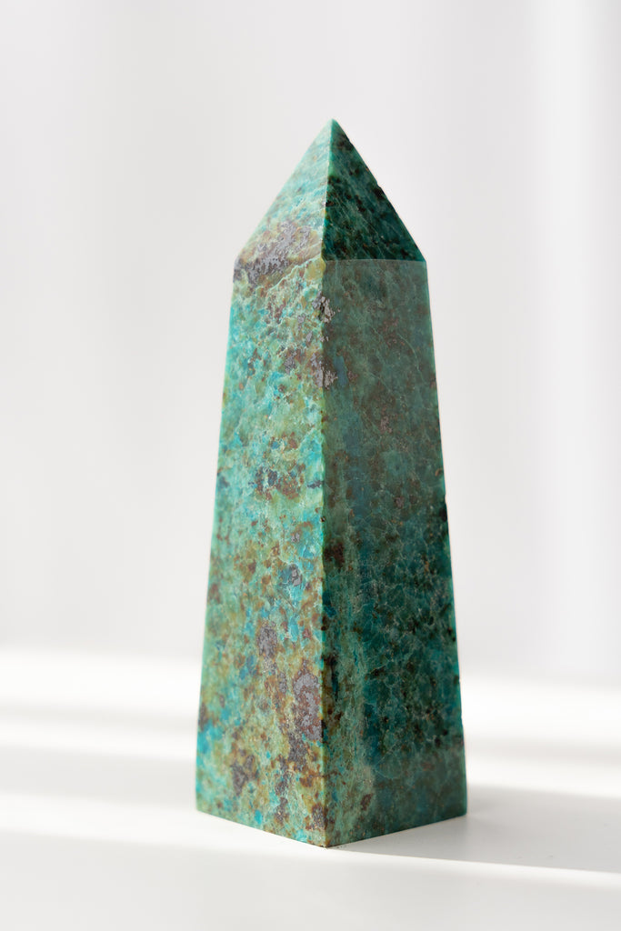 chrysocolla point crystal