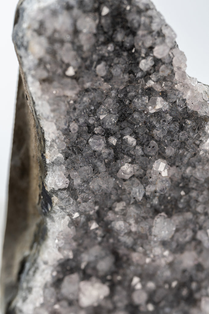 Black Amethyst Cutbase cave geode crystal