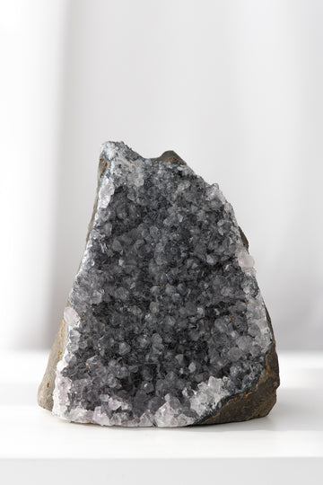 Black Amethyst Cutbase cave geode crystal