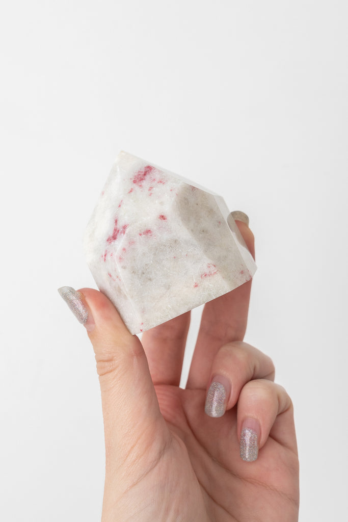 cherry blossom cinnabrite stone freeform crystal