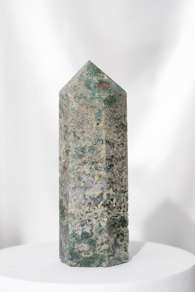 moss agate tower point