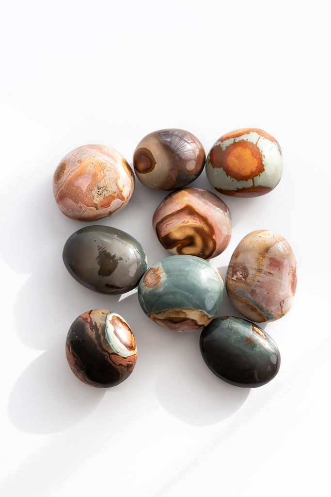 Polychrome Jasper Palm Stone