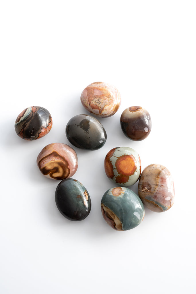 Polychrome Jasper Palm Stone