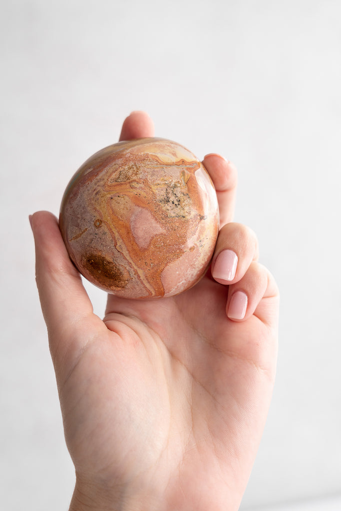 Polychrome Jasper Palm Stone