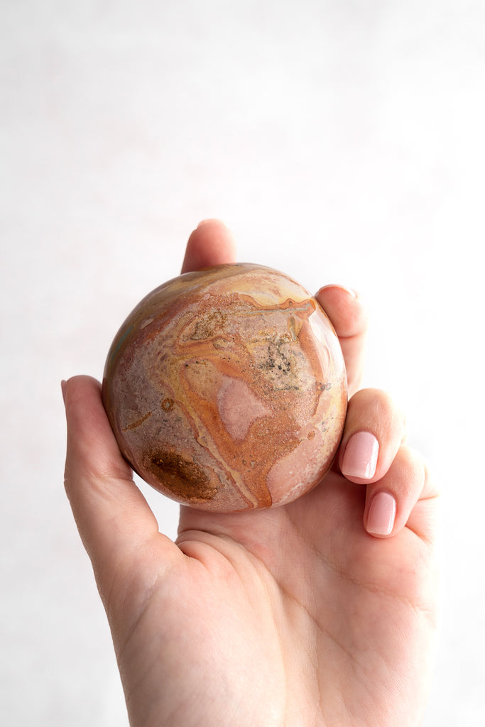 Polychrome Jasper Palm Stone