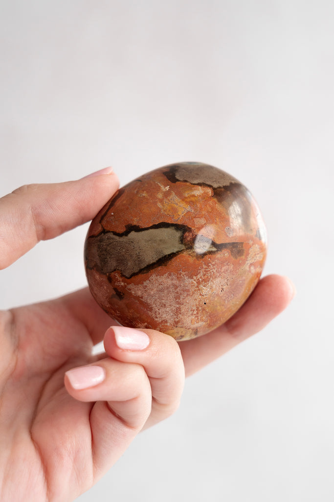 Polychrome Jasper Palm Stone