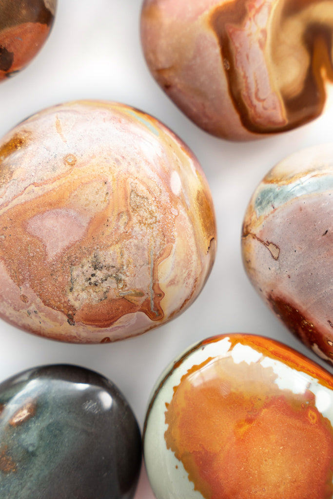 Polychrome Jasper Palm Stone
