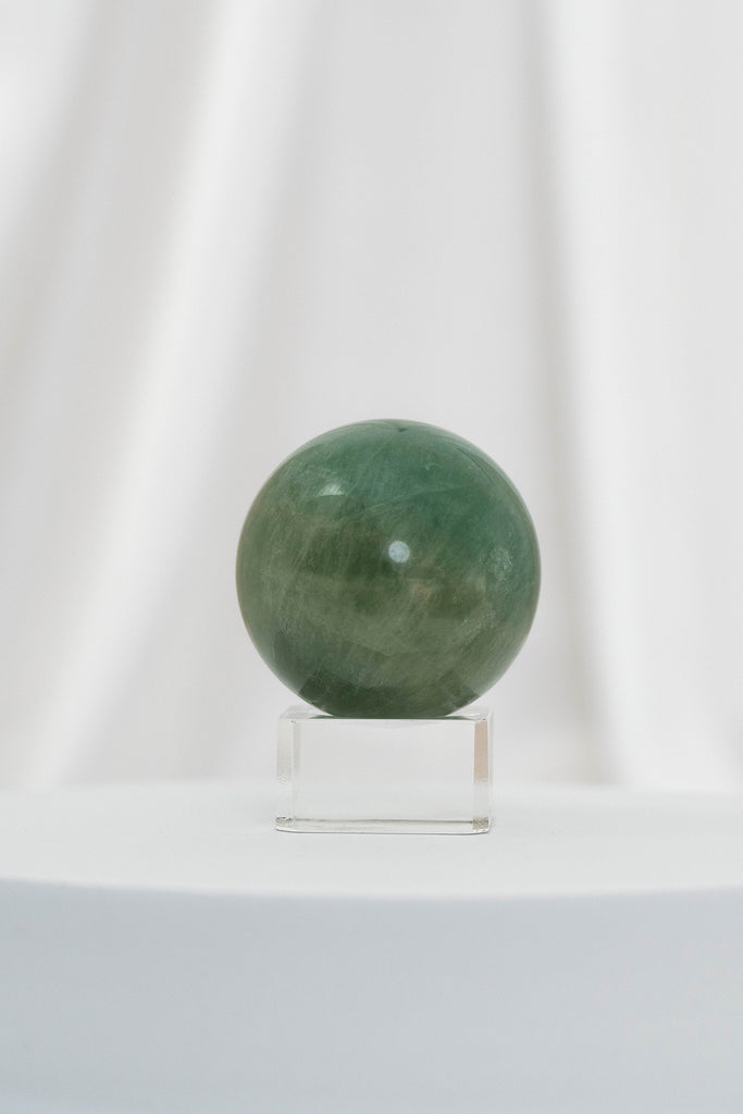green fluorite sphere